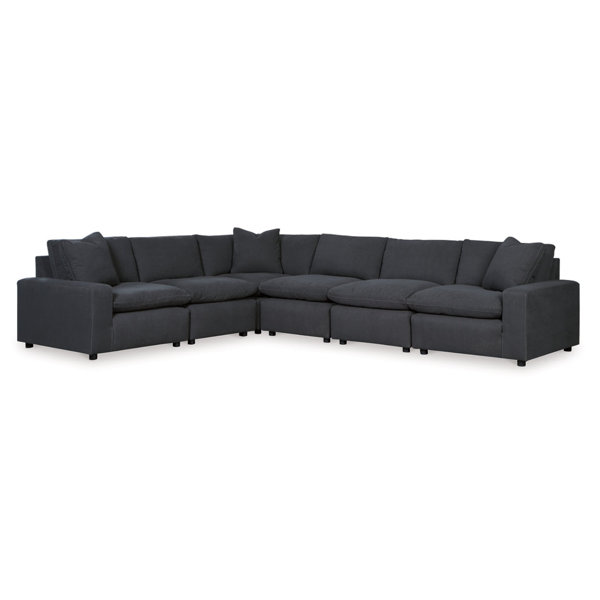 Ashley Furniture Savesto 6 Piece Upholstered Sectional Wayfair Canada